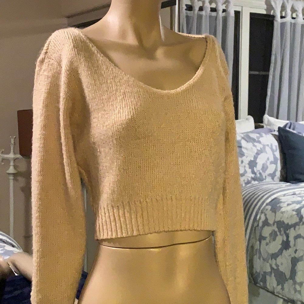 Pretty Little Thing Tan sweater